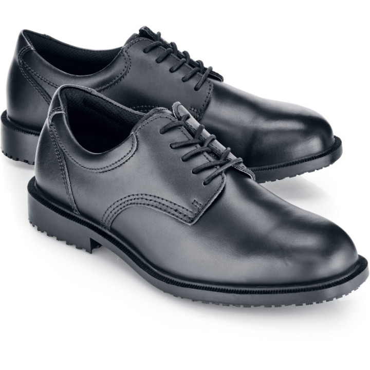 Chaussures de service antidérapantes EN347 homme cuir noir