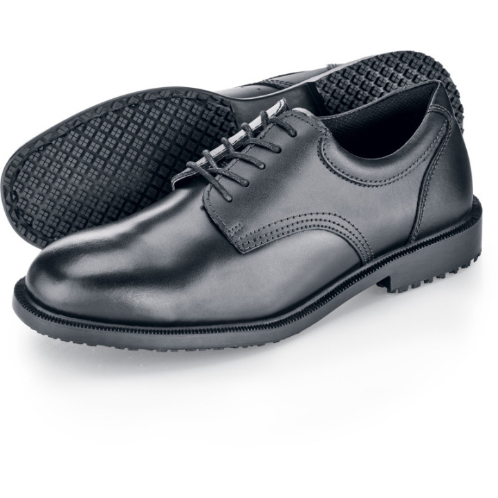 Chaussures de service antidérapantes EN347 homme cuir noir