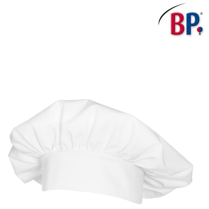 Toque de cuisine BP unisexe blanche pour cuisiniers