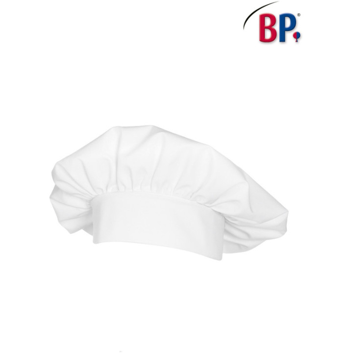 Toque de cuisine BP unisexe blanche pour cuisiniers