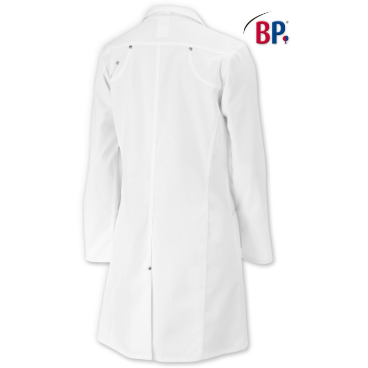 Blouse médicale femme blanche BP manches longues ajustée