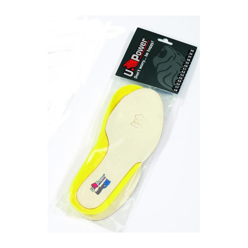 Semelle cuir avec absorption des chocs au talon