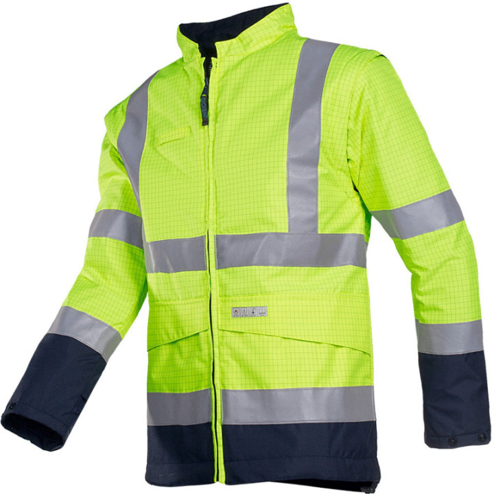 Blouson haute visibilité multirisques ATEX manches détachables