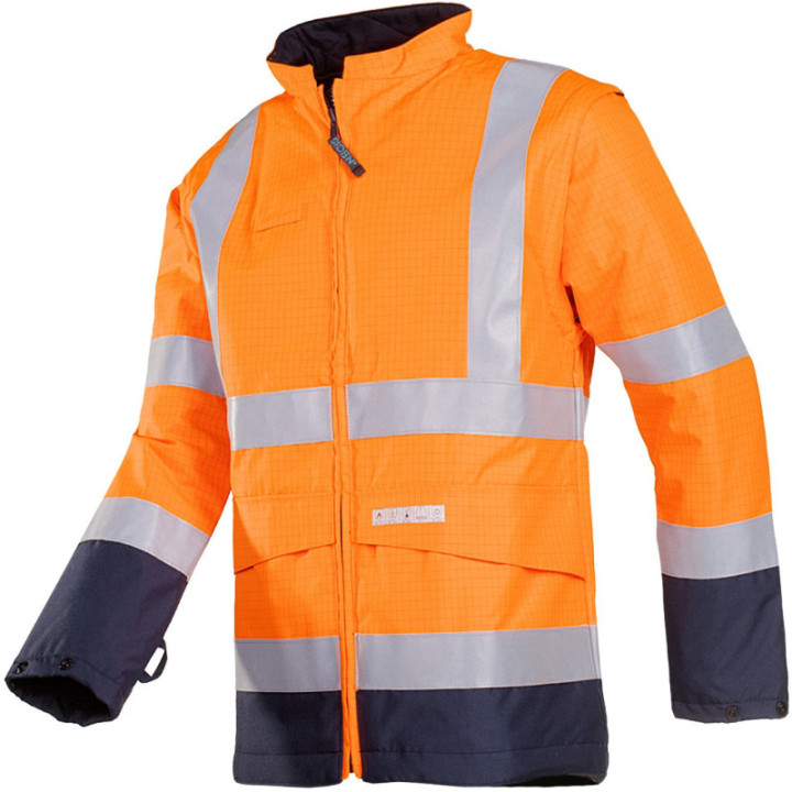 Blouson haute visibilité multirisques ATEX manches détachables