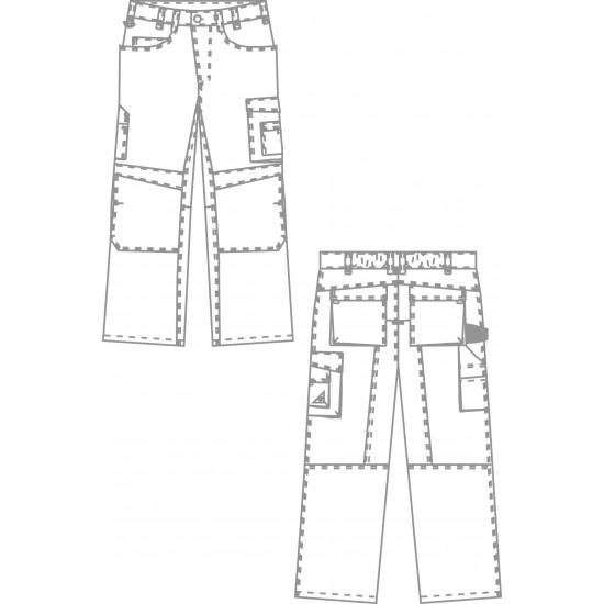 Pantalon de travail avec poches genouillères en cordura