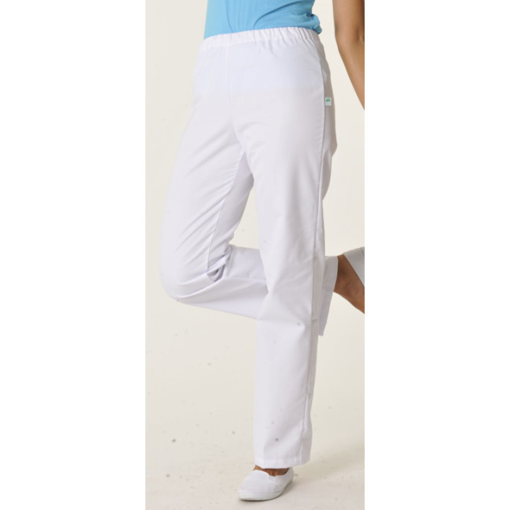 Pantalon professionnel mixte coton blanc médical JALS HASSON