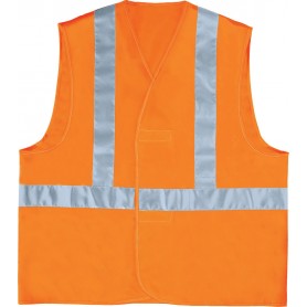 Gilet hv maille polyester bandes baudrier (2)