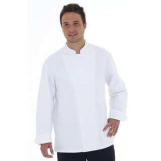 Veste de cuisine homme blanche manches longues pro HENRI MARTIN