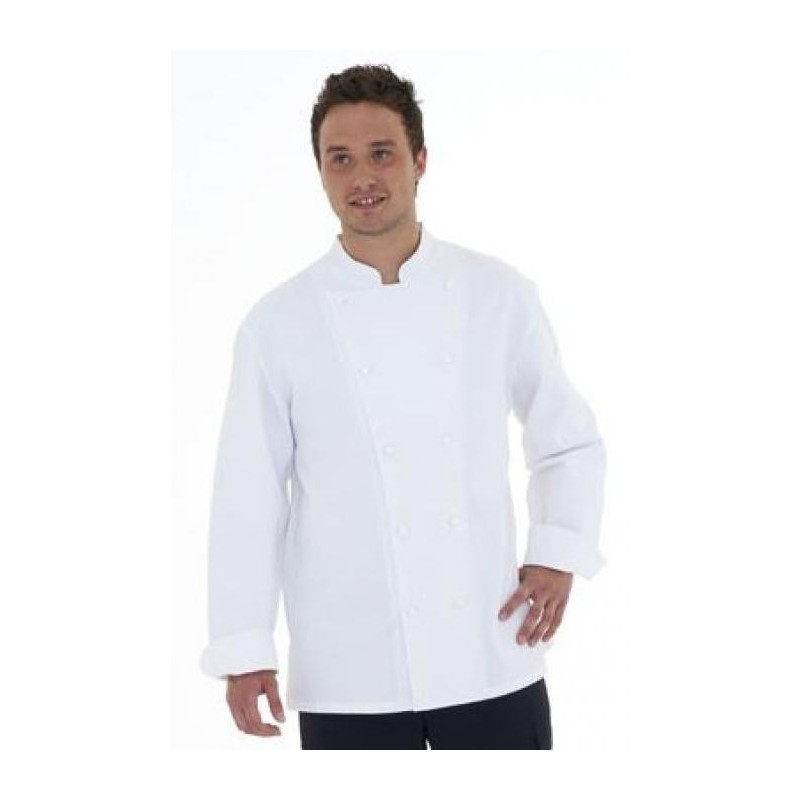 Veste de cuisine homme manches longues blanc