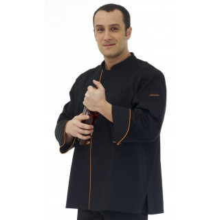 Veste de cuisine homme noire HENRI MARTIN professionnelle