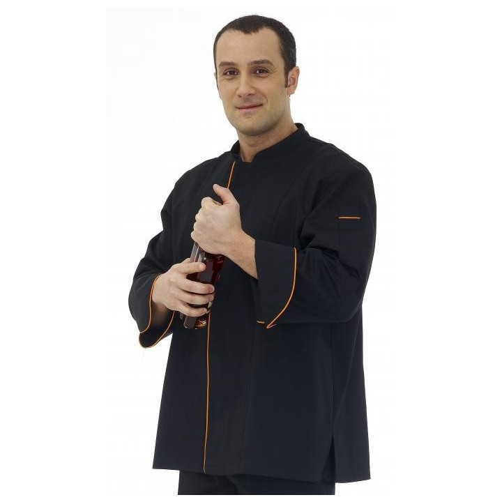 Veste de cuisine homme noire HENRI MARTIN professionnelle