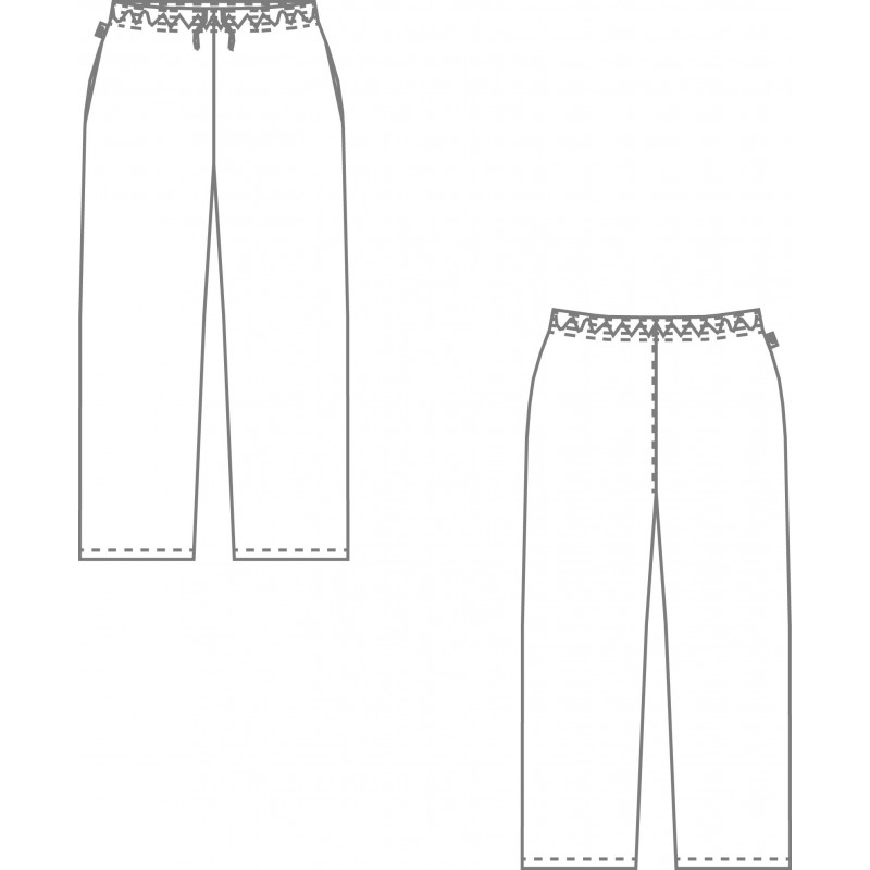 Pantalon médical mixte avec taille élastique réglable
