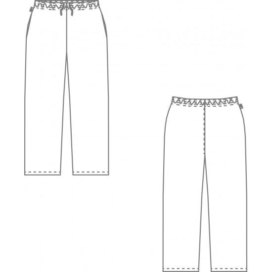 Pantalon médical mixte avec taille élastique réglable