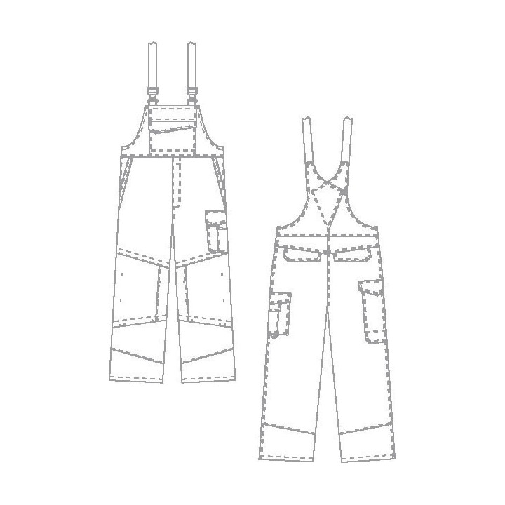 Cotte à bretelles électricien genoux renforcés BP