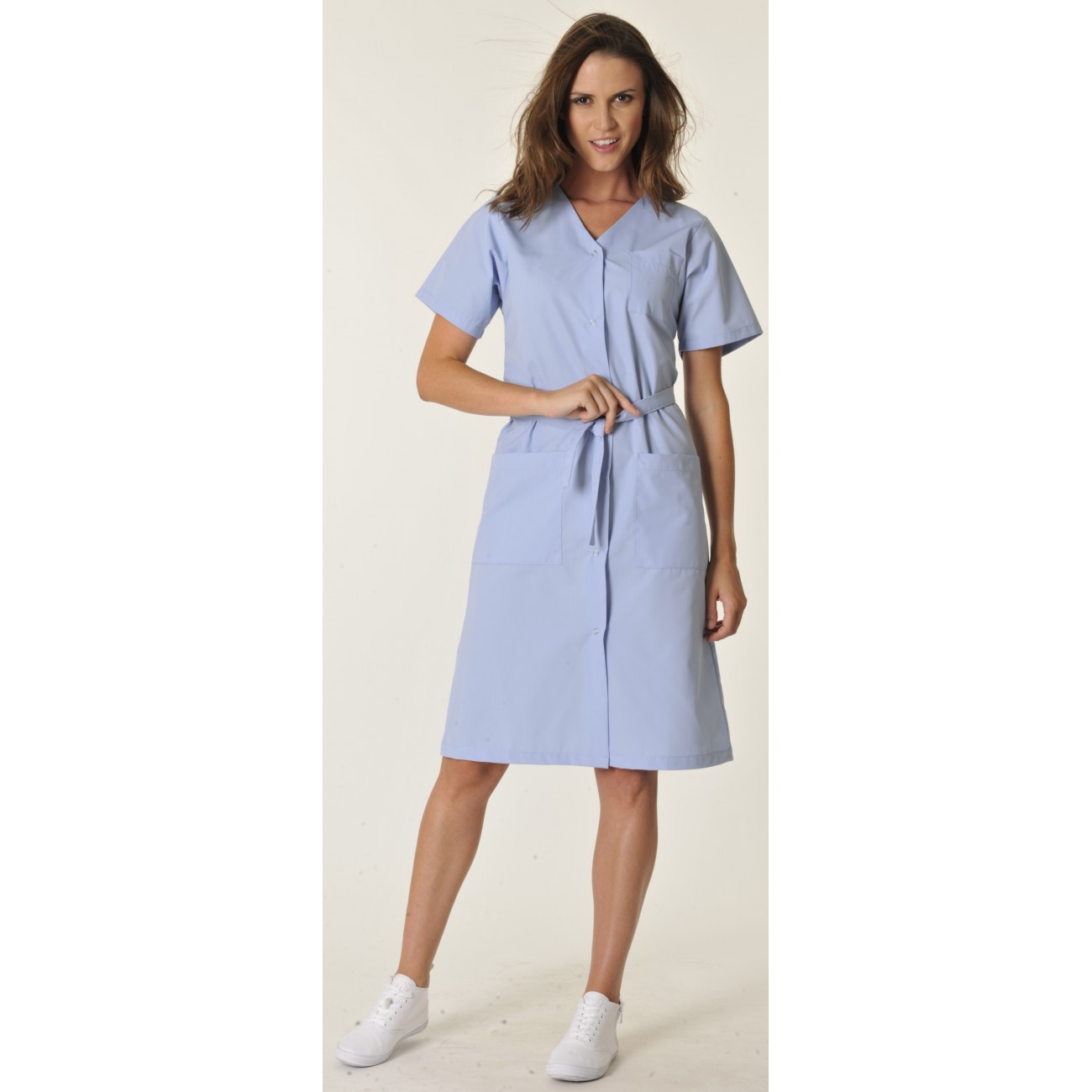 Blouse femme unie manches courtes