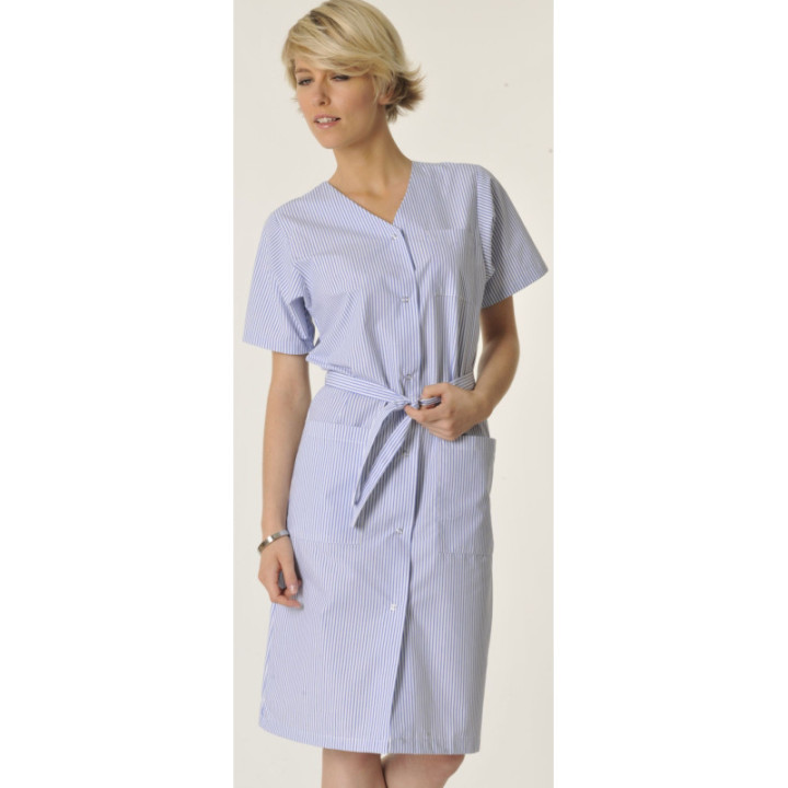 Blouse professionnelle femme rayée JOSY MOLINEL manches courtes