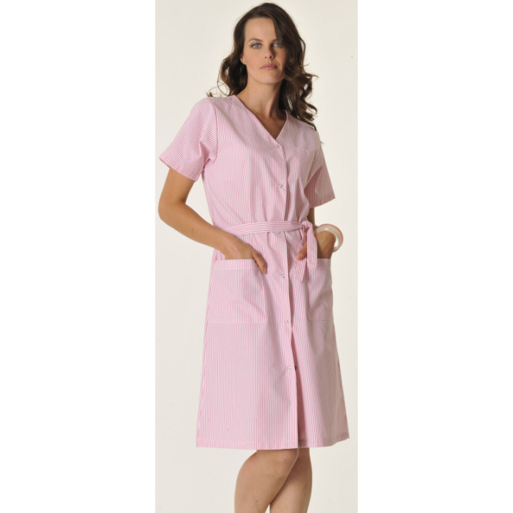 Blouse professionnelle femme rayée JOSY MOLINEL manches courtes