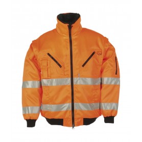 Blouson Haute Visibilité doublure détachable + manches amovibles (2)