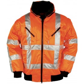 Blouson Haute Visibilité doublure amovible + manches amovibles (2)
