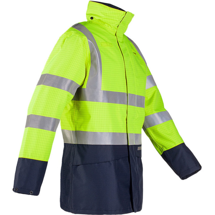Veste de pluie haute visibilité ignifugée antistatique Sioen