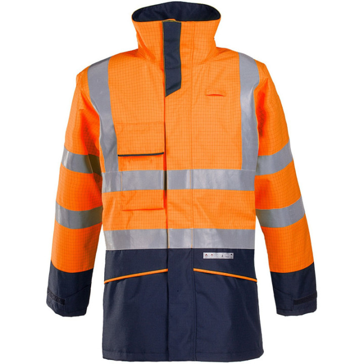 Parka étanche haute visibilité ATEX ignifuge antistatique