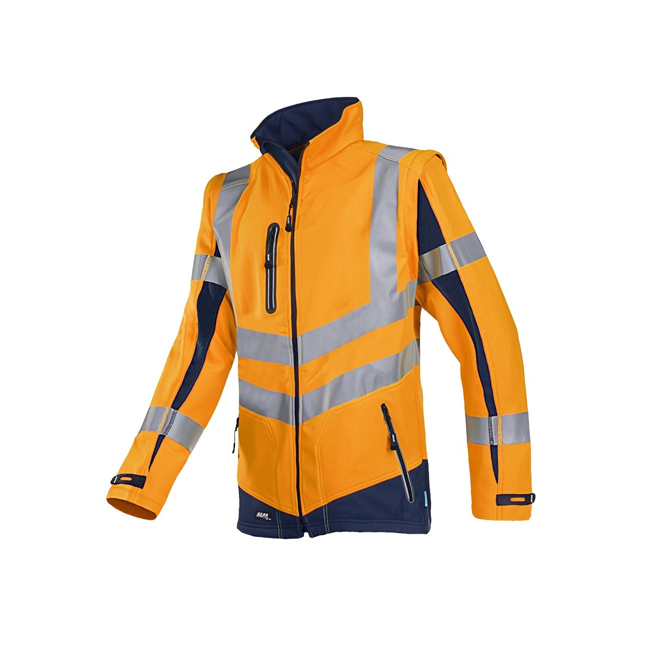 Veste en Softshell Haute Visibilité à manches détachables