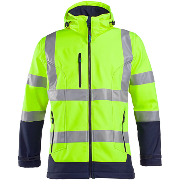 Softshell haute visibilité pro avec capuche détachable Sioen