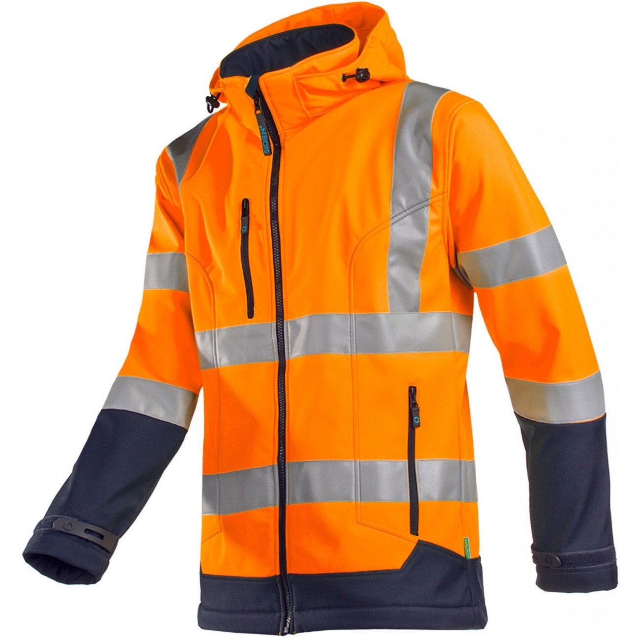 Softshell en laminé Haute Visibilité avec capuche détachable