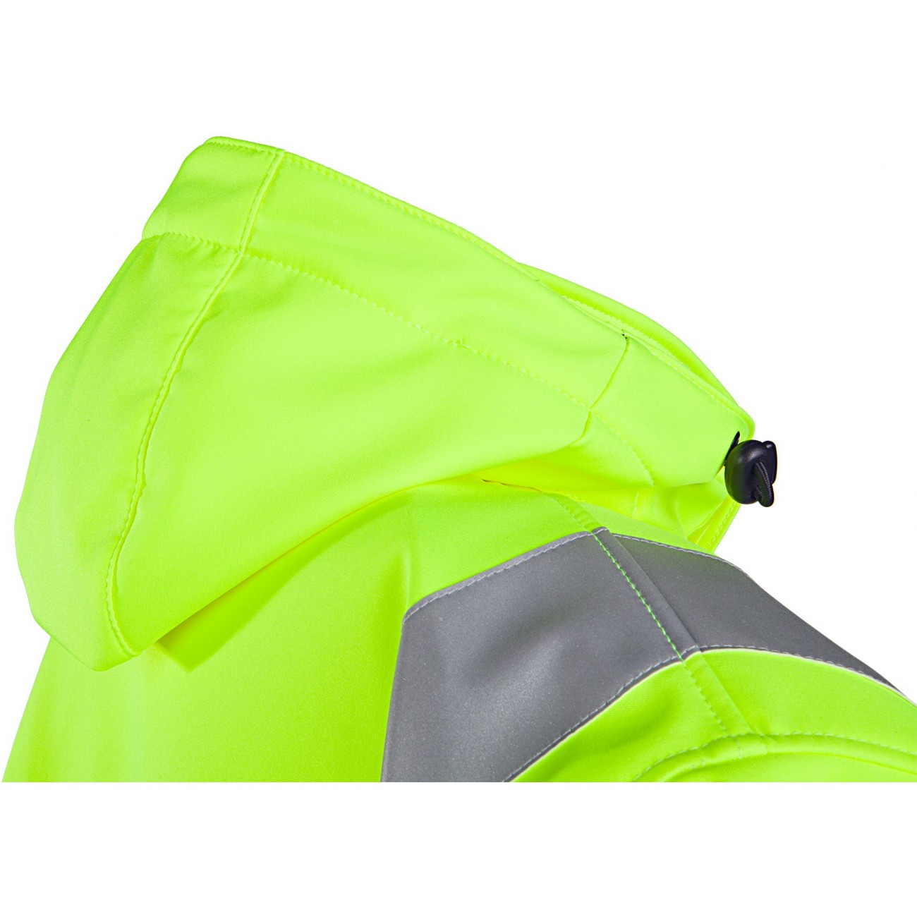 Softshell en laminé Haute Visibilité avec capuche détachable