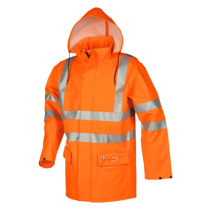 Veste de pluie haute visibilité ATEX ignifuge antistatique Sioen