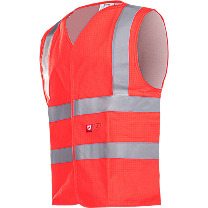 Gilet haute visibilité non-feu antistatique Sioen pro