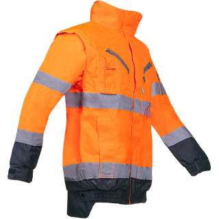 Blouson hiver haute visibilité pro manches détachables Sioen