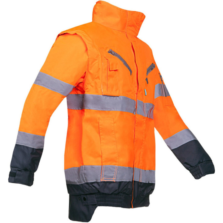 Blouson hiver haute visibilité pro manches détachables Sioen