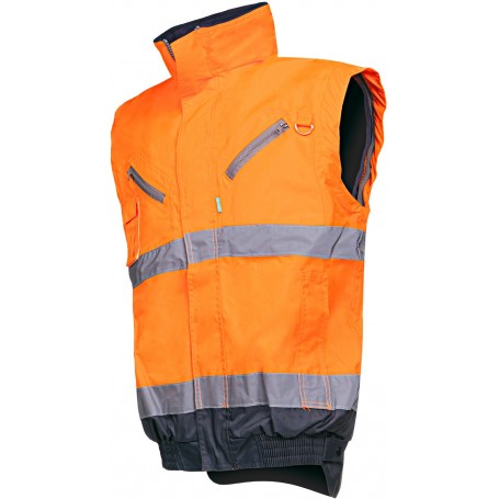 Blouson d'hiver Haute Visibilité avec manches détachables