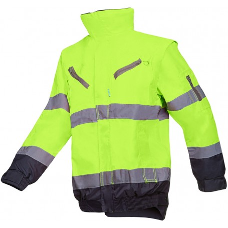 Blouson d'hiver Haute Visibilité avec manches détachables
