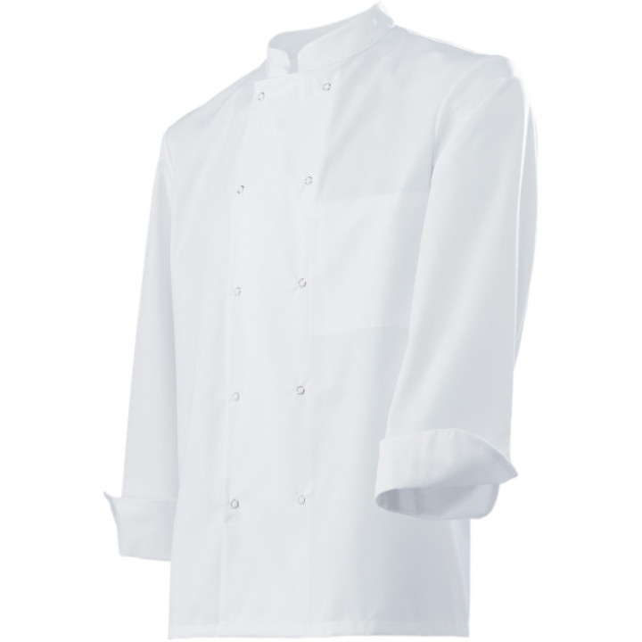 Veste cuisine blanche manches longues Molinel à pressions