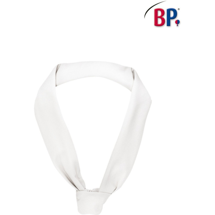 Tour de cou cuisinier blanc BP pour tenue professionnelle