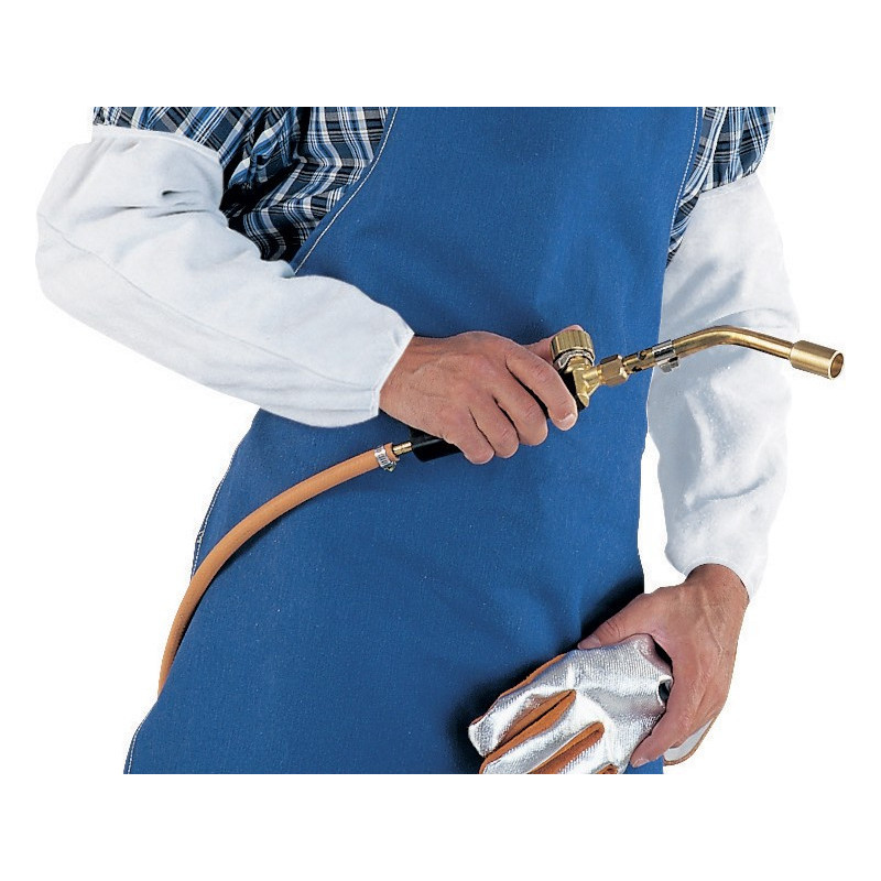 Paire manchettes soudeur en croute de cuir