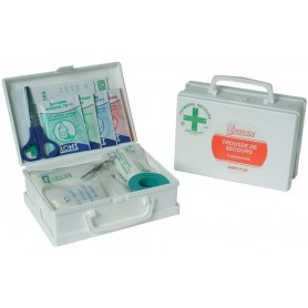 Trousse de secours blanc polypro pour 4 personnes