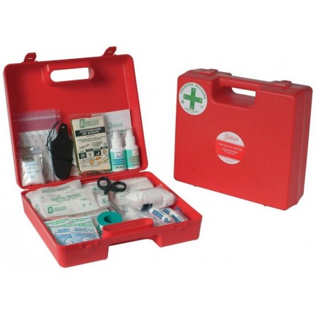 Trousse de secours valisette rouge pour 10 personnes