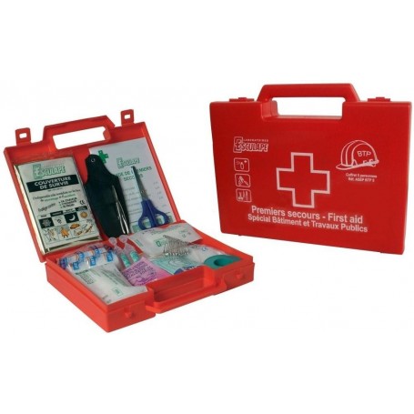 Trousse de secours btp rouge pour 5 personnes