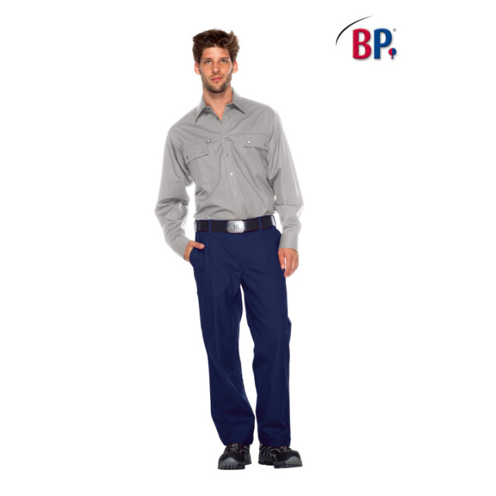 Pantalon de travail coton homme BP bleu, tailles S à XXXL