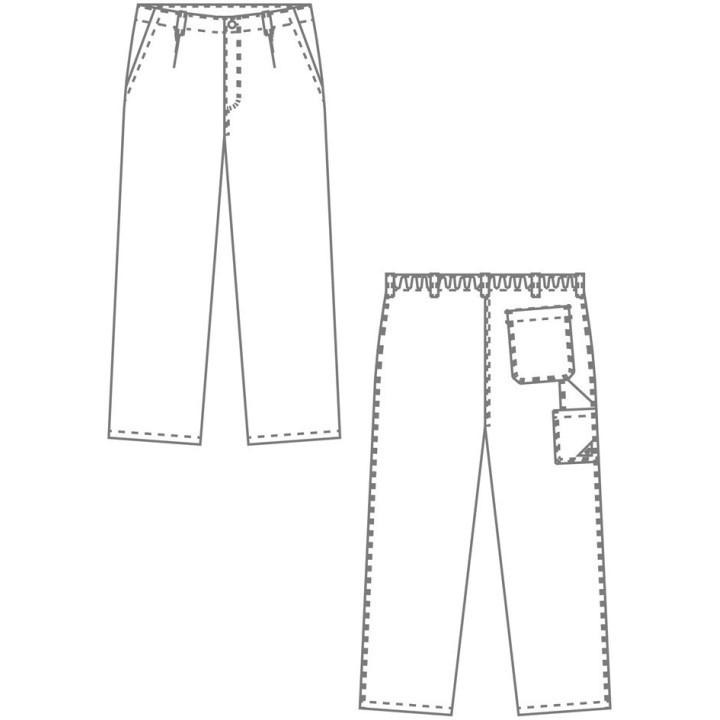 Pantalon de travail coton homme BP bleu, tailles S à XXXL