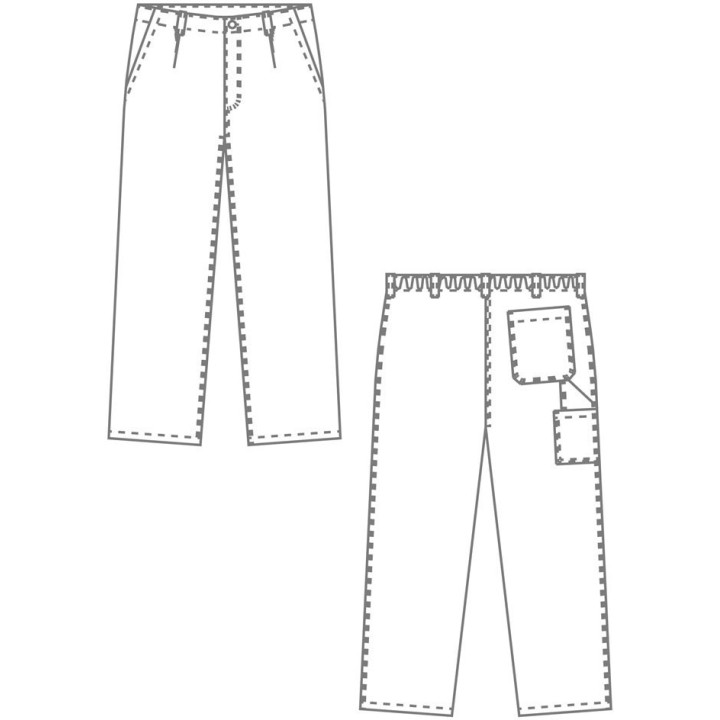 Pantalon de travail ceinture élastiquée coton 100% pro