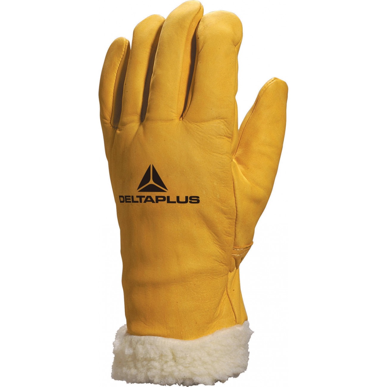 Gants grand froid cuir pleine fleur fourrés longueur 30 cm