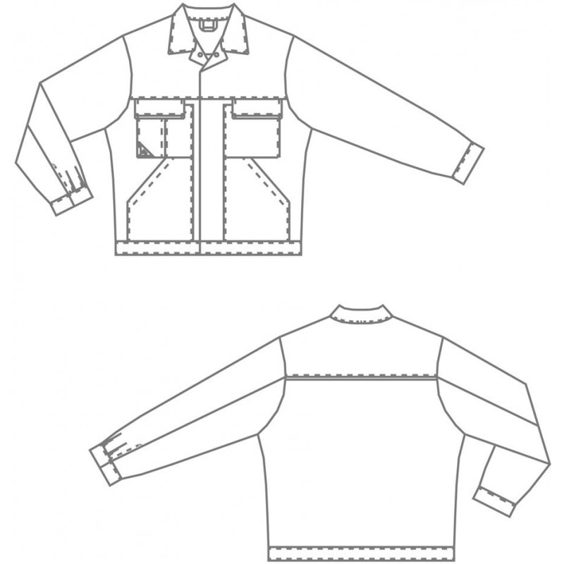 Blouson de travail anti-rayures en polyester et coton