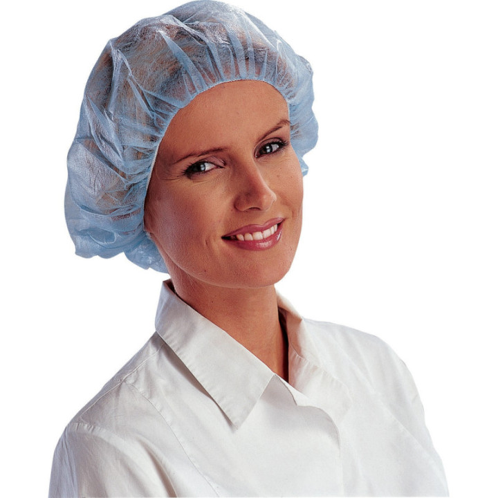 Charlottes rondes polypropylène bleu usage alimentaire