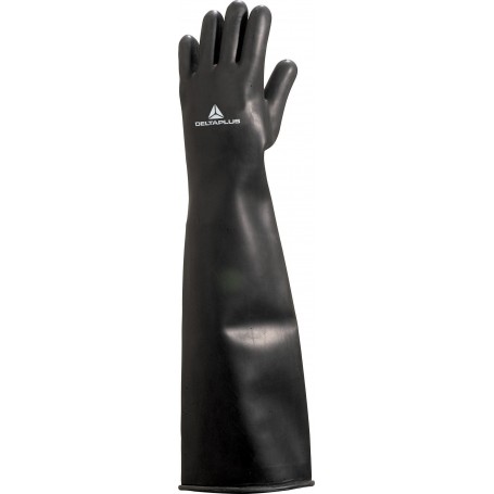 Gant latex noir non floqué longueur 60 cm