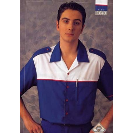 Chemisette homme bicolore.