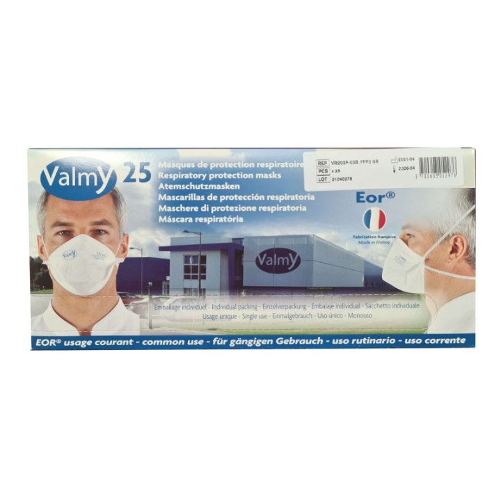 Masque respiratoire FFP2 médical VALMY fabriqué en France